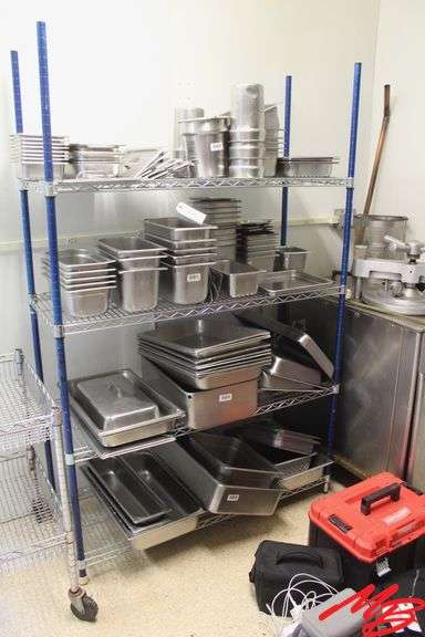 Stainless Steel Rack, 48"x18"x74.5" (Contents not included)