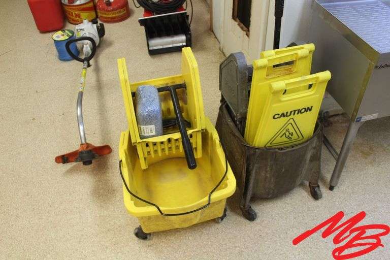 2 Commercial Mop Buckets