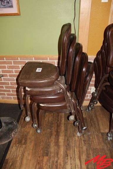 5 Rolling Chairs - torn seats