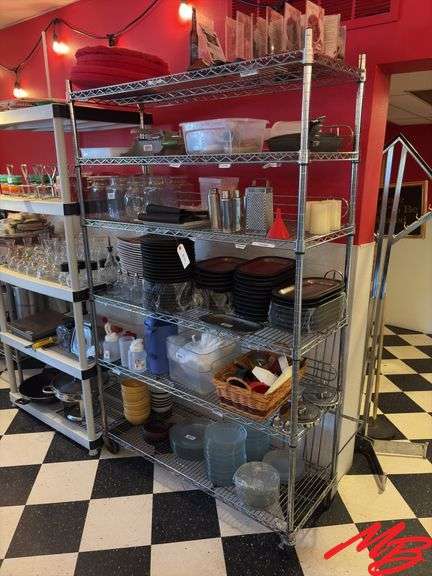 Stainless Steel Adjustable Rack On Casters, 48"x18"x77" (Contents not included)