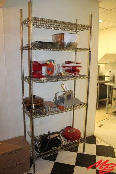 Stainless Steel Adjustable Rack 36"x14"x84" (Contents not included)