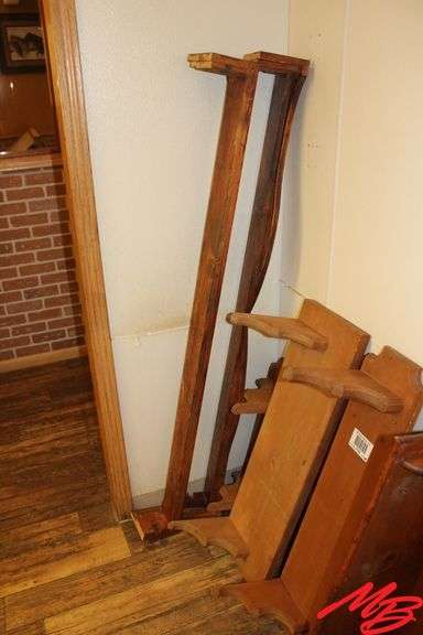 4 Assorted Wood Shelves  24-36"; 2 Decorative Wood Accents
