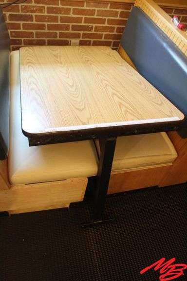 Booth Seating & Tables: 3 doubles, 2 singles, 3 wall mount tables 48x30