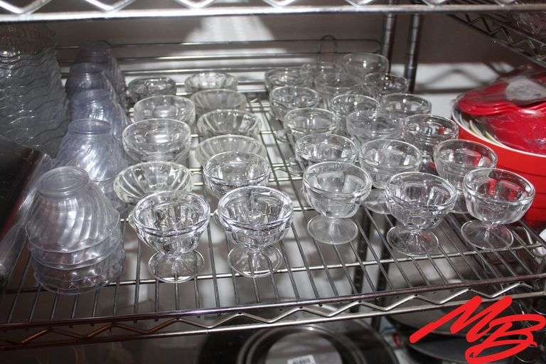 Assorted Glass & Plastic Bowls & Dessertware
