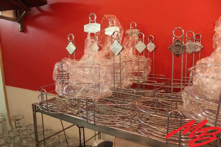 Assorted Stainless Steel Condiment Baskets
