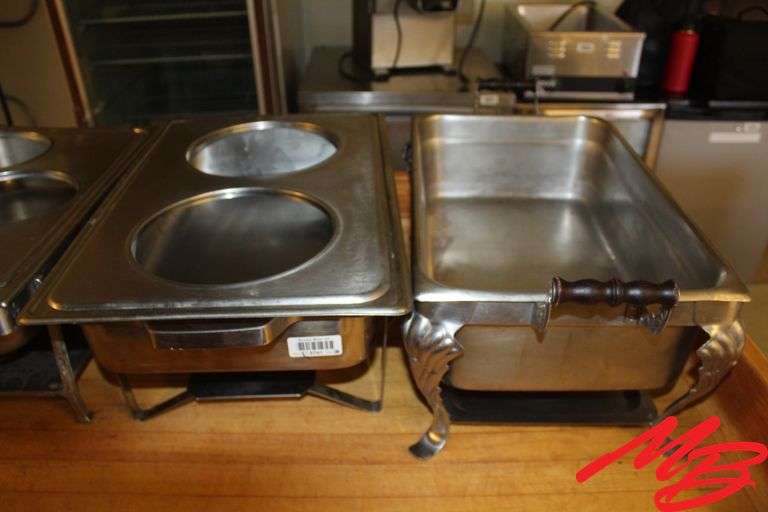 (4) Chafing Serving Dishes, 20"x12", Assorted Depths