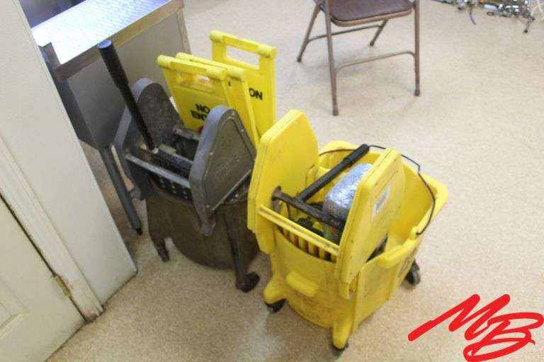 2 Commercial Mop Buckets