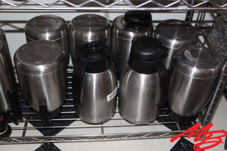Assorted Stainless Steel Carafes