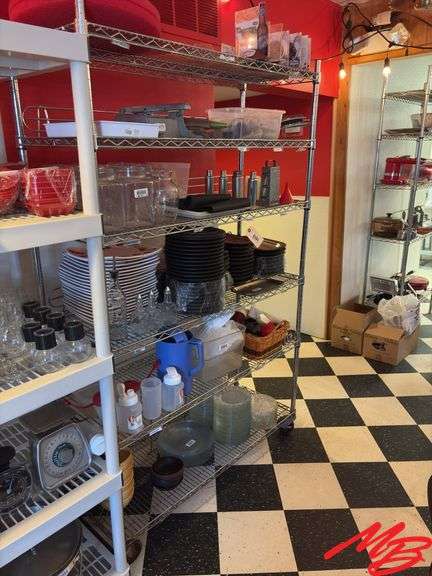 Stainless Steel Adjustable Rack On Casters, 48"x18"x77" (Contents not included)