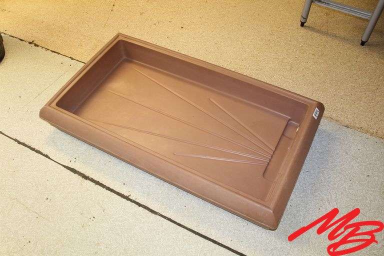 Plastic Portable Salad Bar Tub, 38.5"x19.5" w/Drain