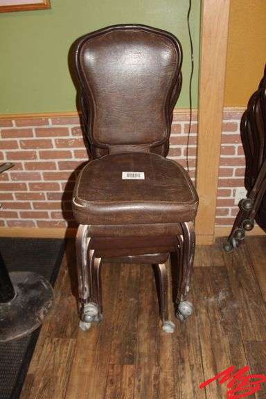 5 Rolling Chairs - torn seats