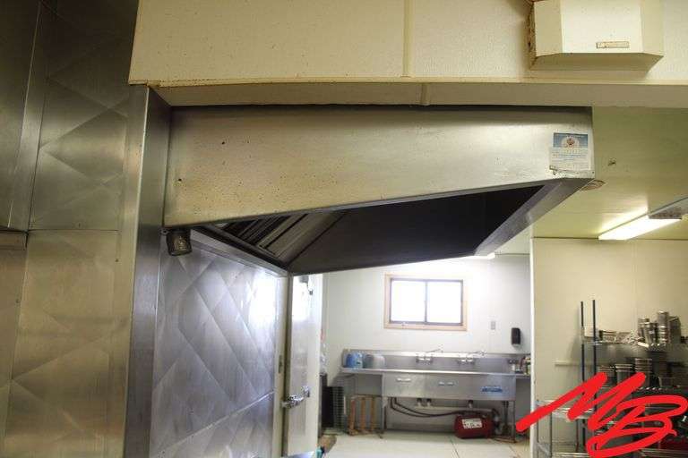 Shepherd Stainless Steel Exhaust Hood, 103"x 72" wide x 48" w/Ansel Fire System w/Stainless Steel Ba