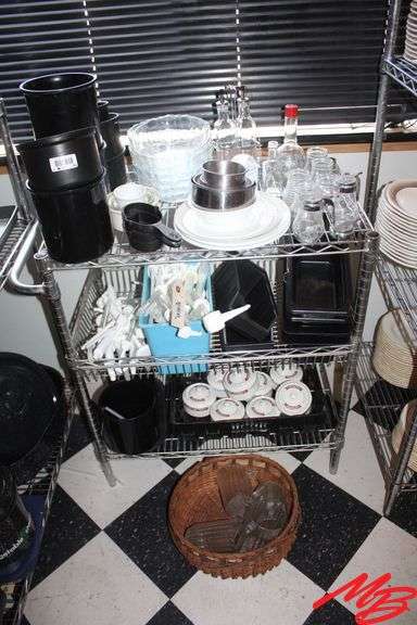 Assorted Glass Dispensers, Plastic Bowls, Canister Dispensing Pumps, Plastic Pitchers, (7) Ceramic S