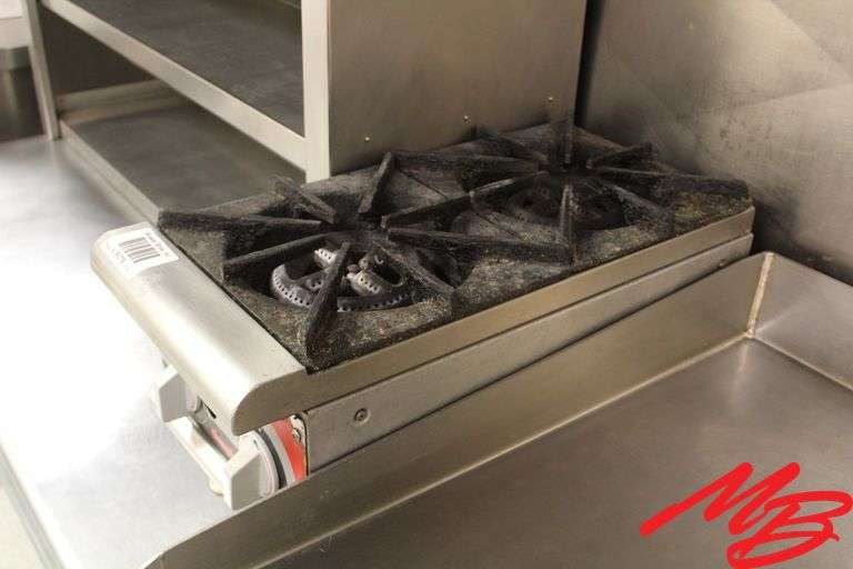 APW Wyott Double Burner Hot Plate, LP gas