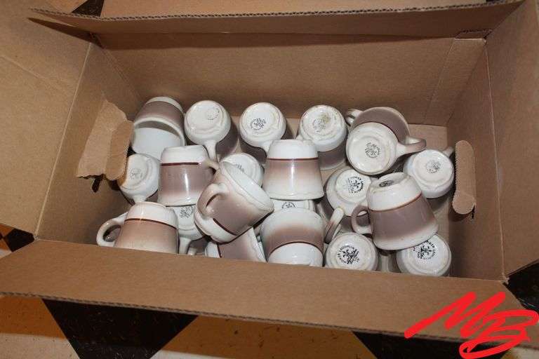 2 Boxes of Ceramic Coffee Cups, 3"x3"