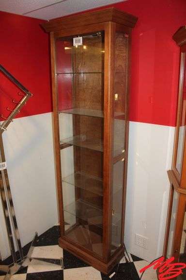 Curio Display Case, lighted, 4 sided, 76x20