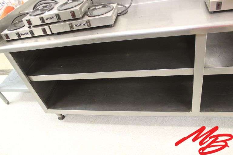 Bastiam SS Work Table 80x30x36, 2 shelves