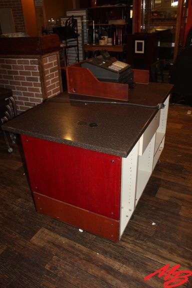Customer Service Counter w/Sharp XE-A407 Cash Register