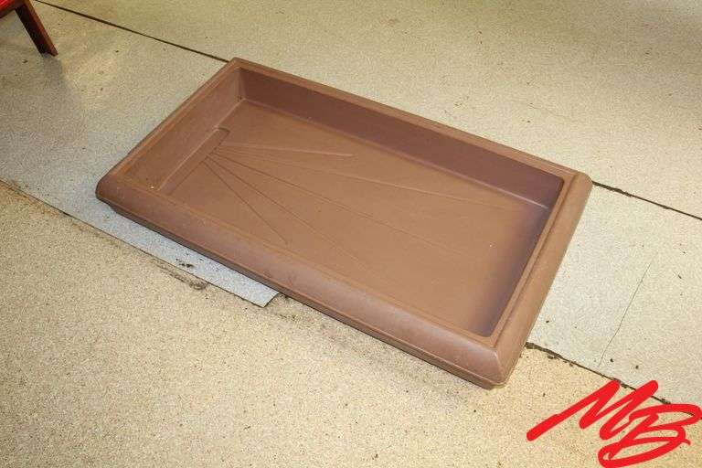 Plastic Portable Salad Bar Tub, 38.5"x19.5" w/Drain