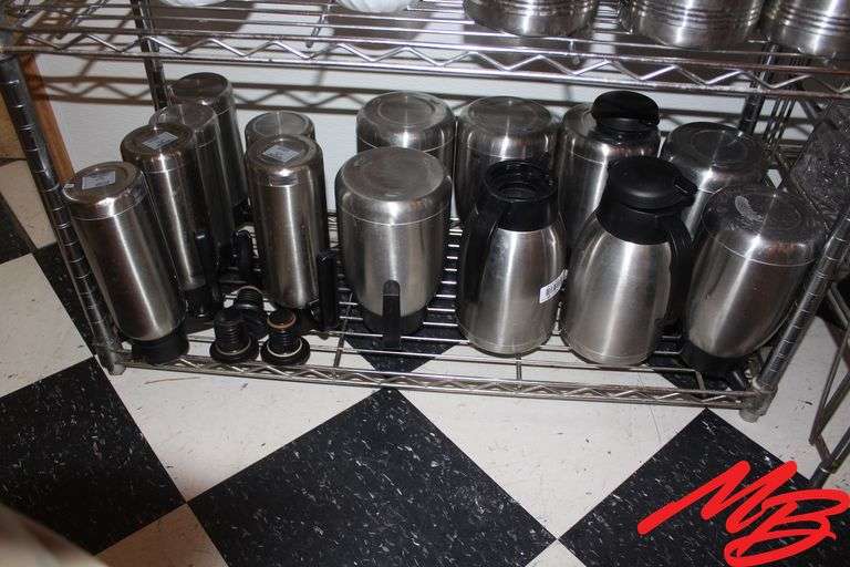 Assorted Stainless Steel Carafes