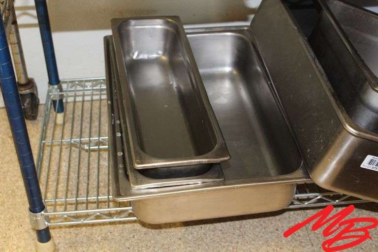 Lot of Assorted Stainless Steel Serving Pans