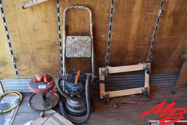4 Wheel dollie; Sho vac; Brake seat; Ladder