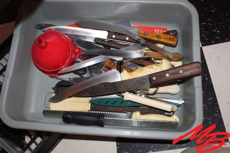 Assorted Cooking Utensils & Knives