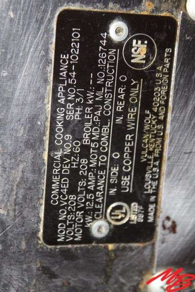 Vulcan VC4AD Oven, 40"x31"x57"