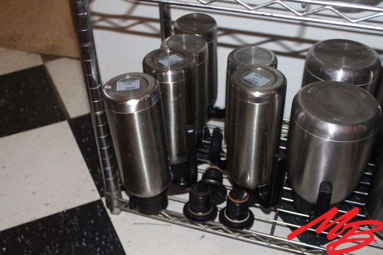 Assorted Stainless Steel Carafes