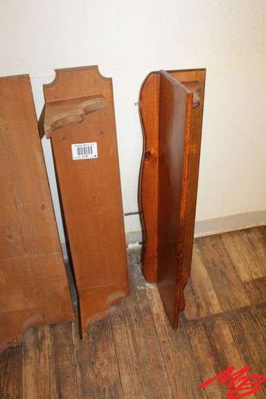 4 Assorted Wood Shelves  24-36"; 2 Decorative Wood Accents