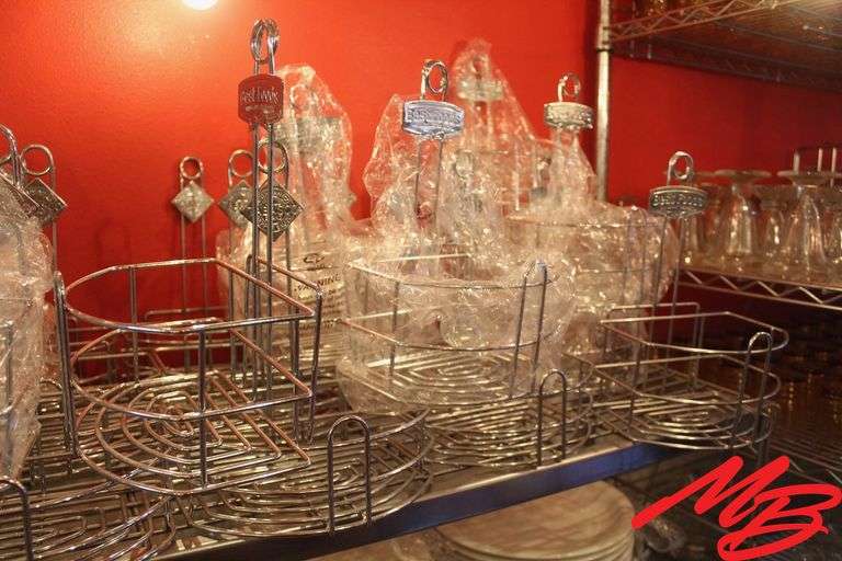 Assorted Stainless Steel Condiment Baskets