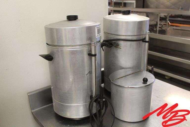2 Coffee Makers & canister, 120v