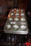 (3) Cooking Tins 17.5"x9.5", Plastic Water Dispensers, and Misc.
