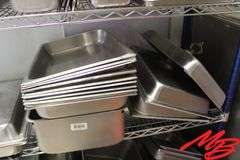 (13) 19" Stainless Steel Serving Pans, Rectangle w/Assorted Lids