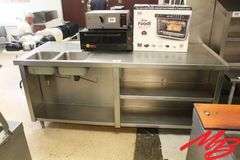 SS Work Station w/2 drain sinks only;