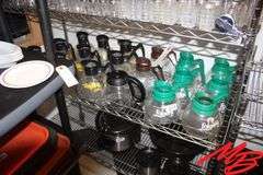(18) Glass Coffee Pots: Folgers, Hills Bros.