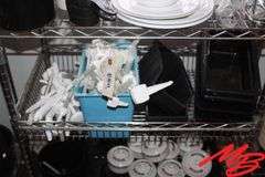 Assorted Glass Dispensers, Plastic Bowls, Canister Dispensing Pumps, Plastic Pitchers, (7) Ceramic S