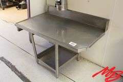 SS Equipment Table 48x27x27, back splash