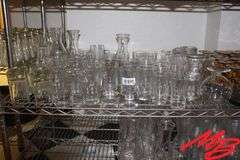 Assorted Glassware Various Sizes, (3) Glass Water Pitchers