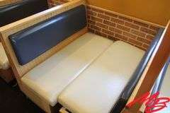 Booth Seating & Tables: 3 doubles, 2 singles, 3 wall mount tables 48x30