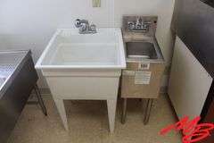 2 Sinks: 1 Utility, 1 SS Glass Tender