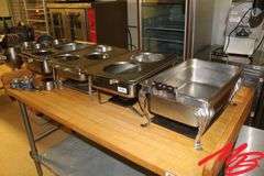 (4) Chafing Serving Dishes, 20"x12", Assorted Depths