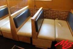 Booth Seating & Tables: 3 doubles, 2 singles, 3 wall mount tables 48x30