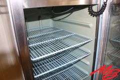 Delfield Standup SS Glass Door Refrigerator, 26"x32"x74"