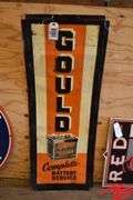 Gould Battery Service Tin Sign 18"x48"
