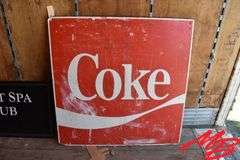 Coke Wood Sign 48"x48"