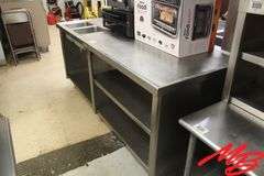 SS Work Station w/2 drain sinks only;