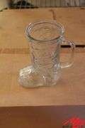 (70) Glass Boot Mugs w/Handles, 3"x6"