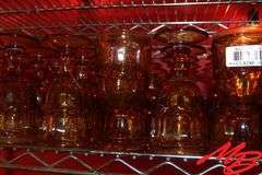 (107) Stained Glass Cups w/Stems, 3"x6.5"