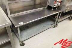 SS Equipment Table 60x30x29, casters